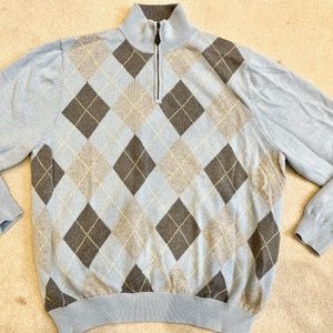 Brooks Brothers Cotton Half-Zip Sweater, Large